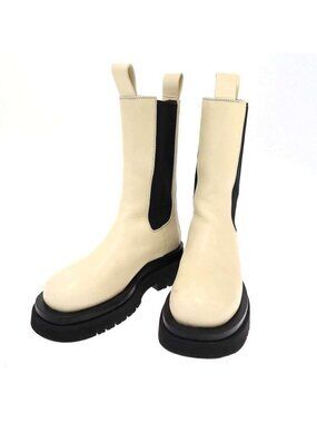 Bottega Veneta Tire Side Gore Long Chelsea Boots White 36